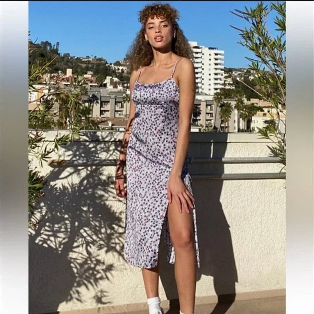 Aritzia Sunday Best Lilac Floral Slip Dress Size XS